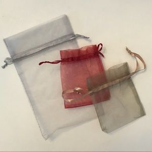 Set of three sheer gift bags